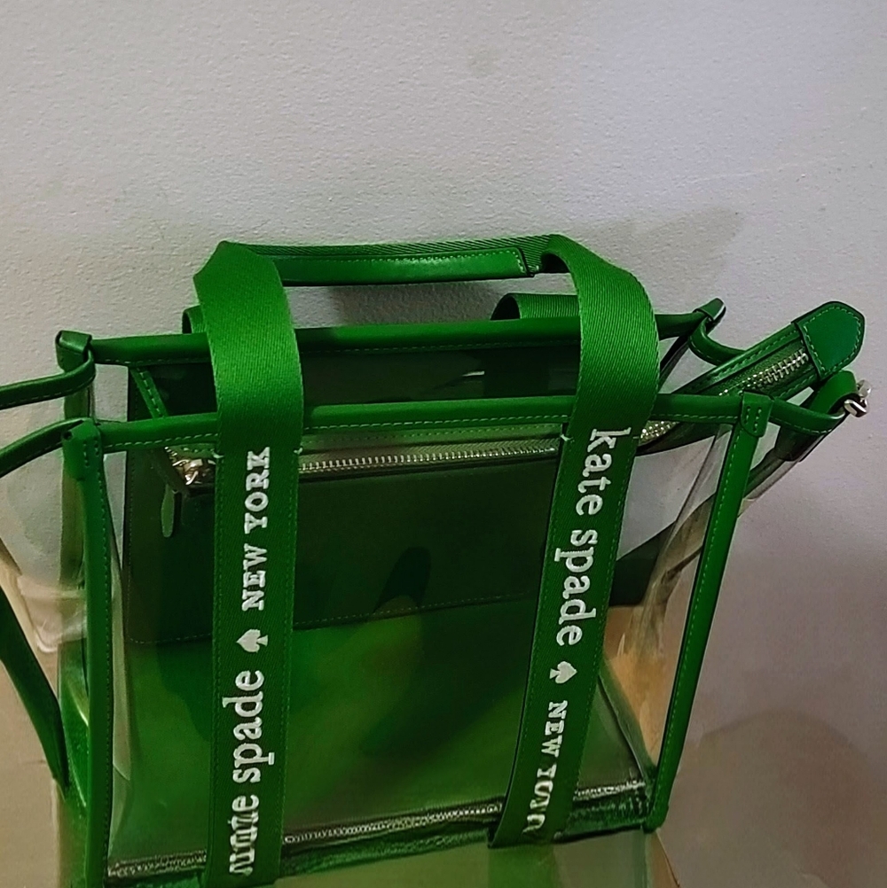 Kate Spade Green Transparent Tote Bag - Picture 3 of 6